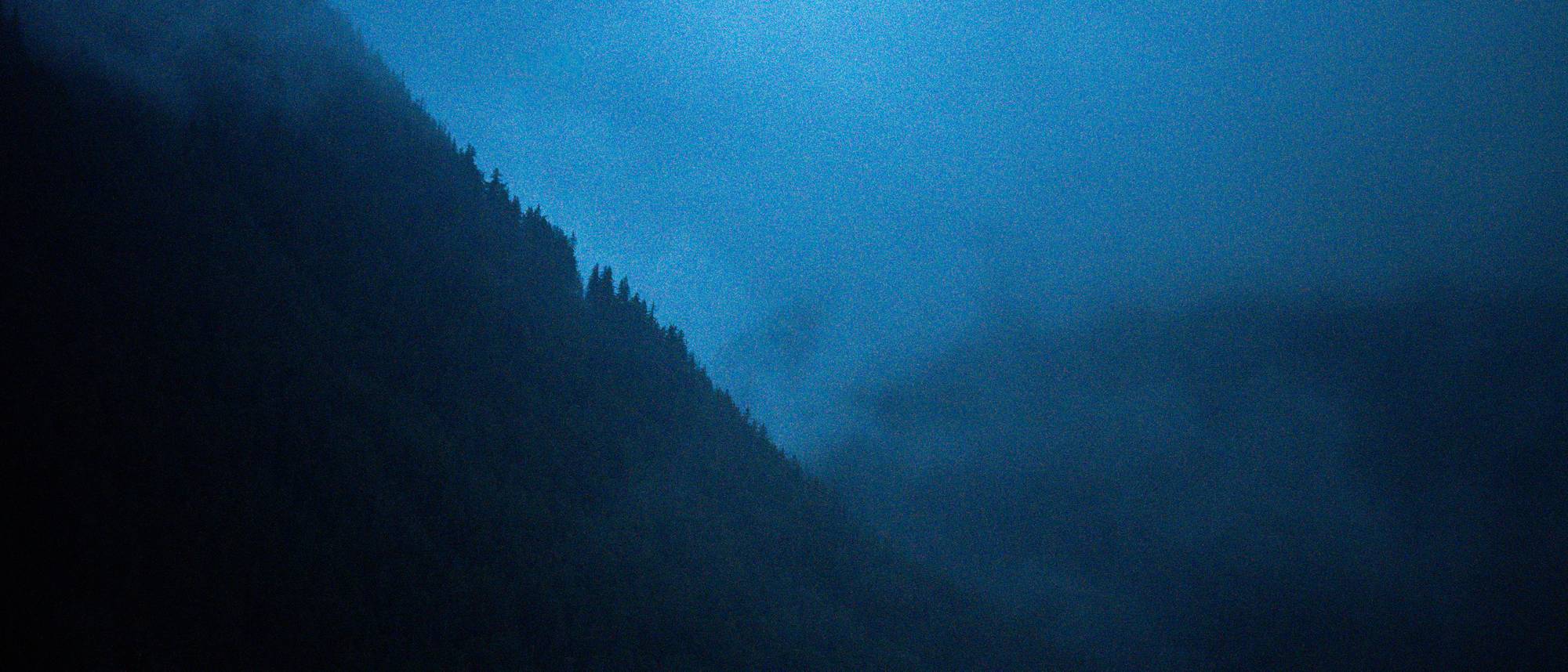Mont Blanc under cloud at first light